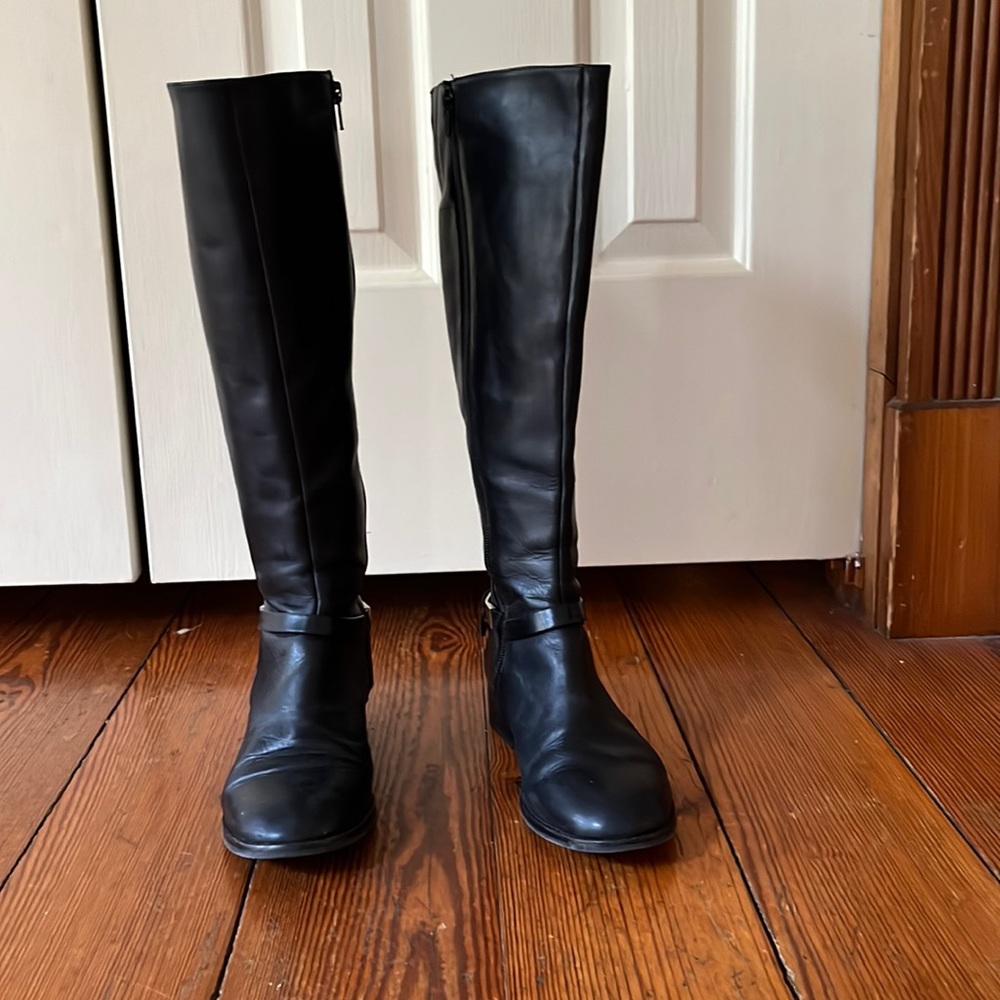 Size 7 Antonio Melani wide calf black boots